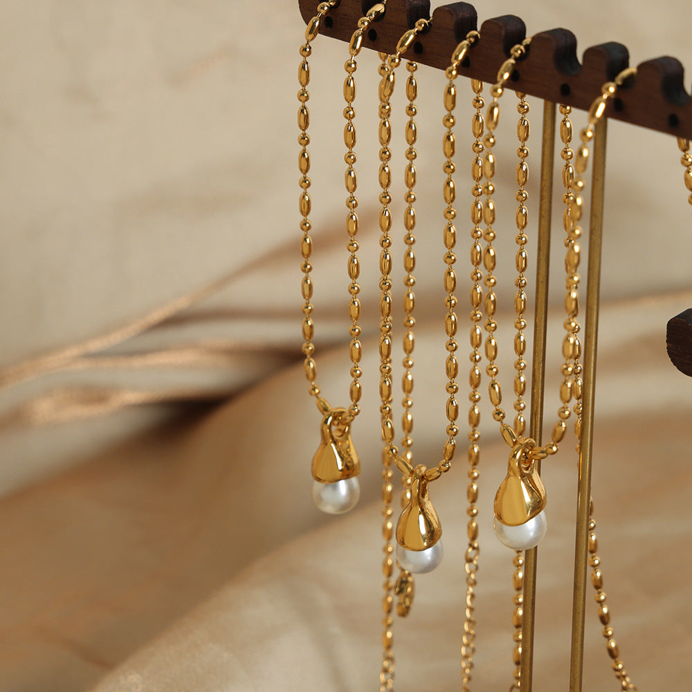 MIZHU CHAIN BEIZHU PENDANT NECKLACE