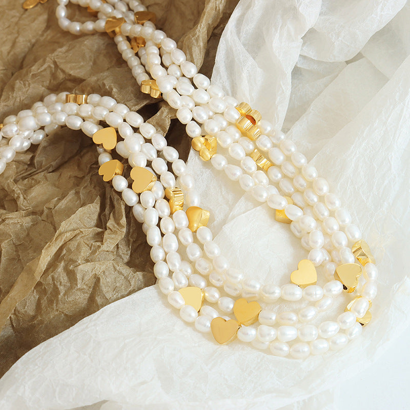 MULTIPLE LOVE PEARL NECKLACES