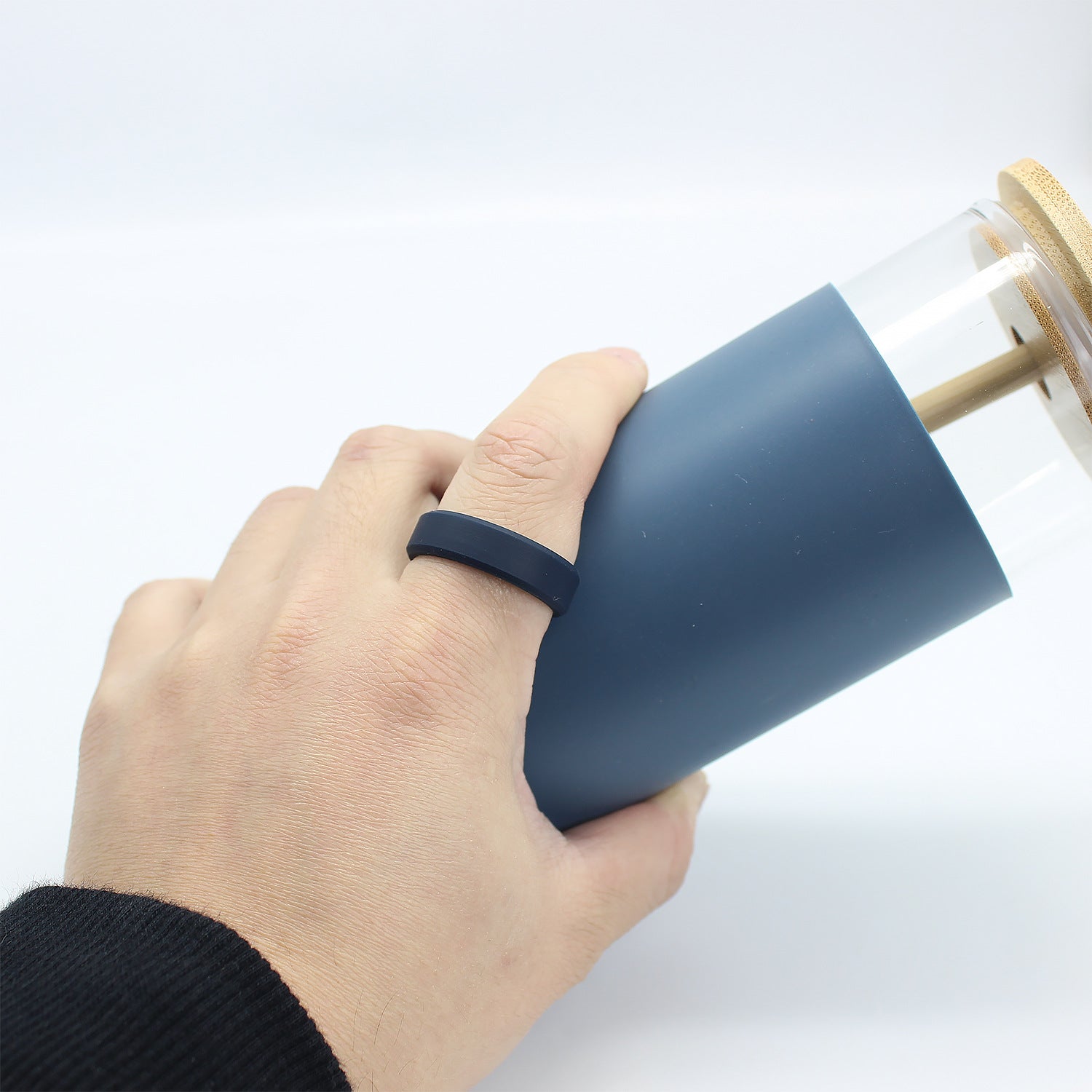 Men's Outdoor Sports Simple Beveled Silicone Ring