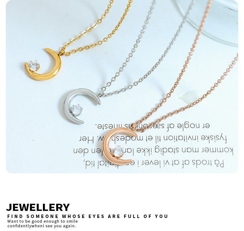 Moon Pendant Necklace