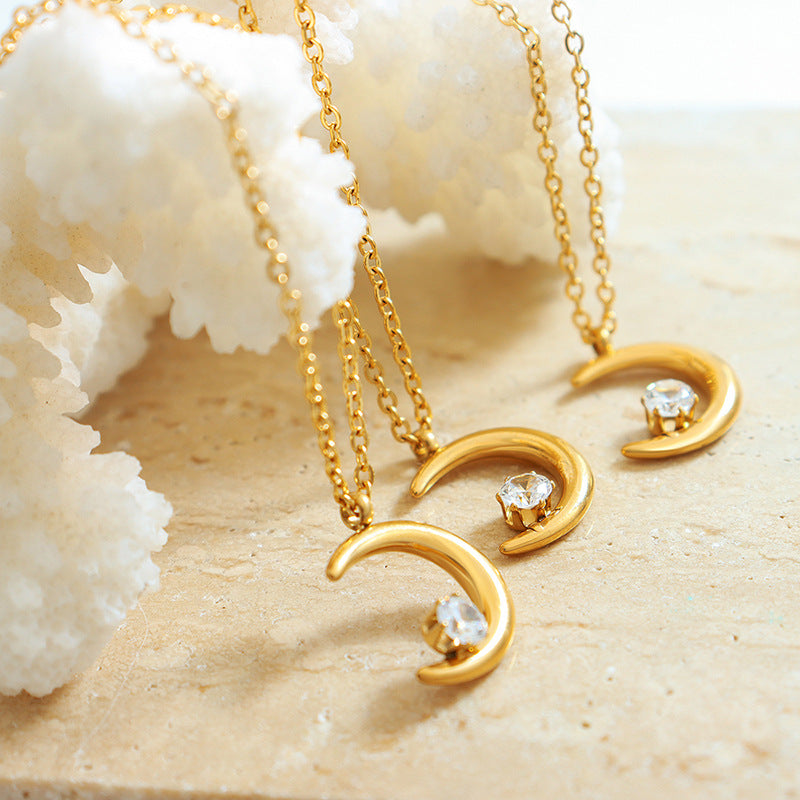 Moon Pendant Necklace