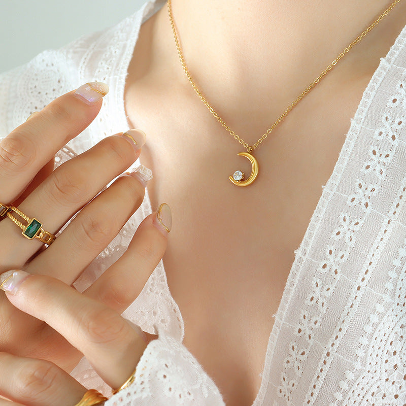 Moon Pendant Necklace