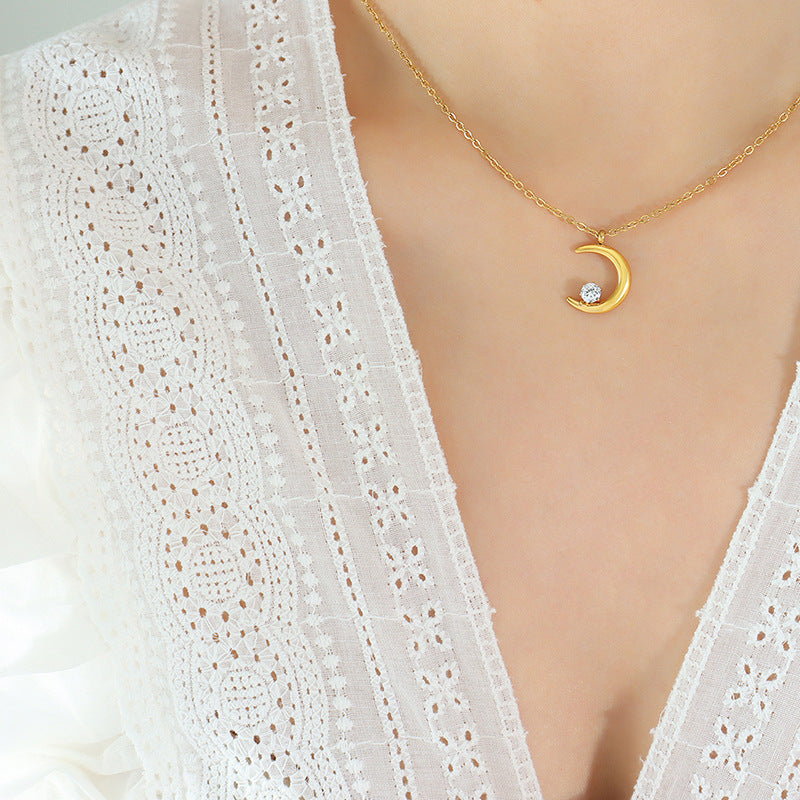Moon Pendant Necklace