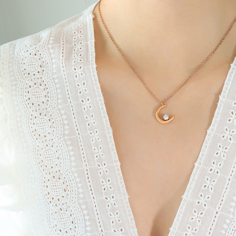 Moon Pendant Necklace