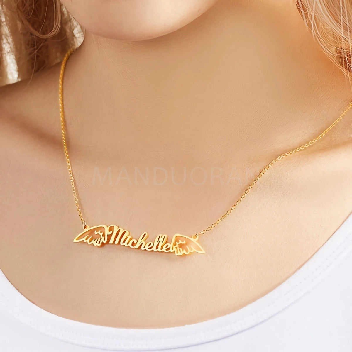 NAME ANGEL WINGS NECKLACE