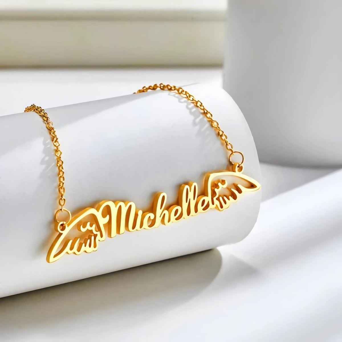 NAME ANGEL WINGS NECKLACE