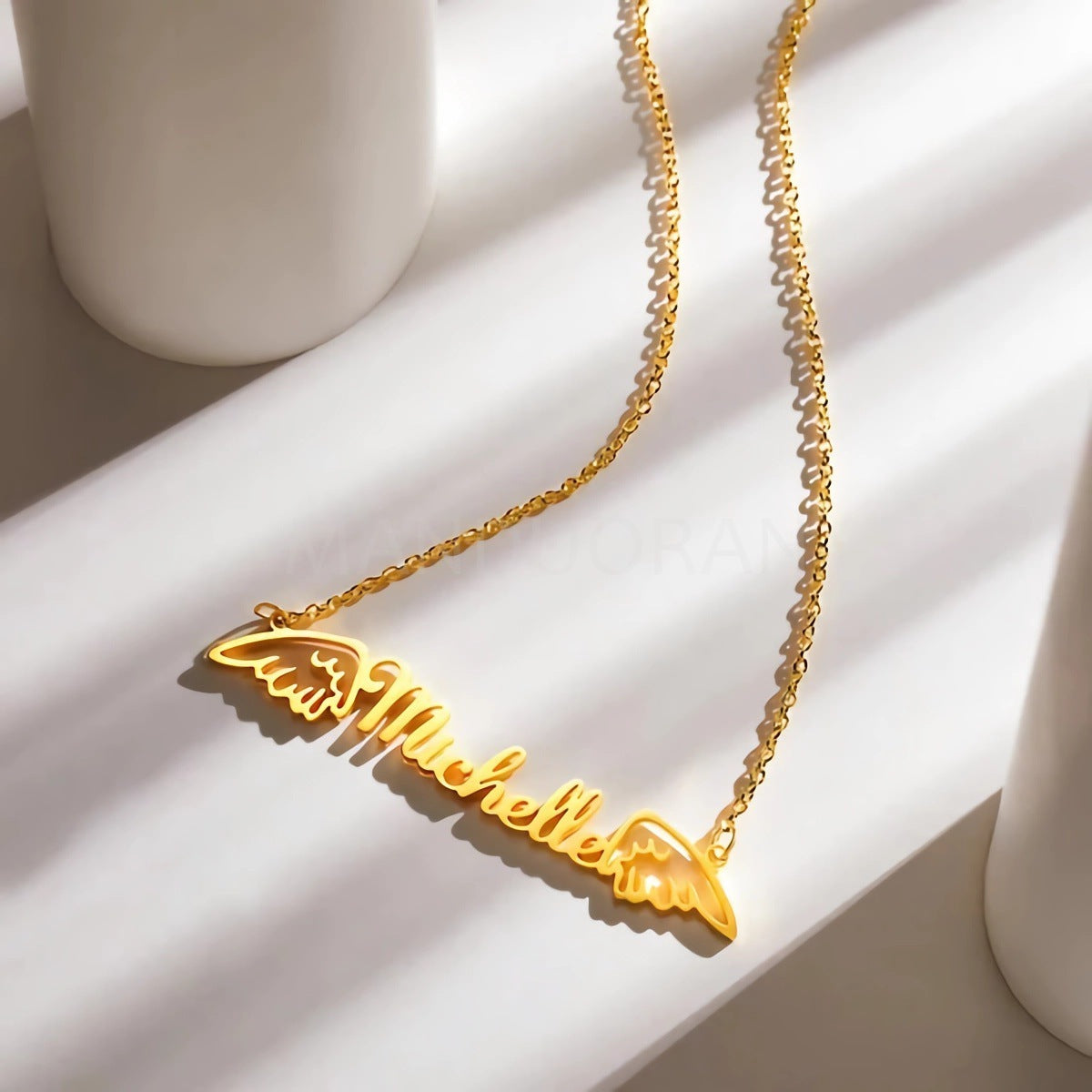 NAME ANGEL WINGS NECKLACE