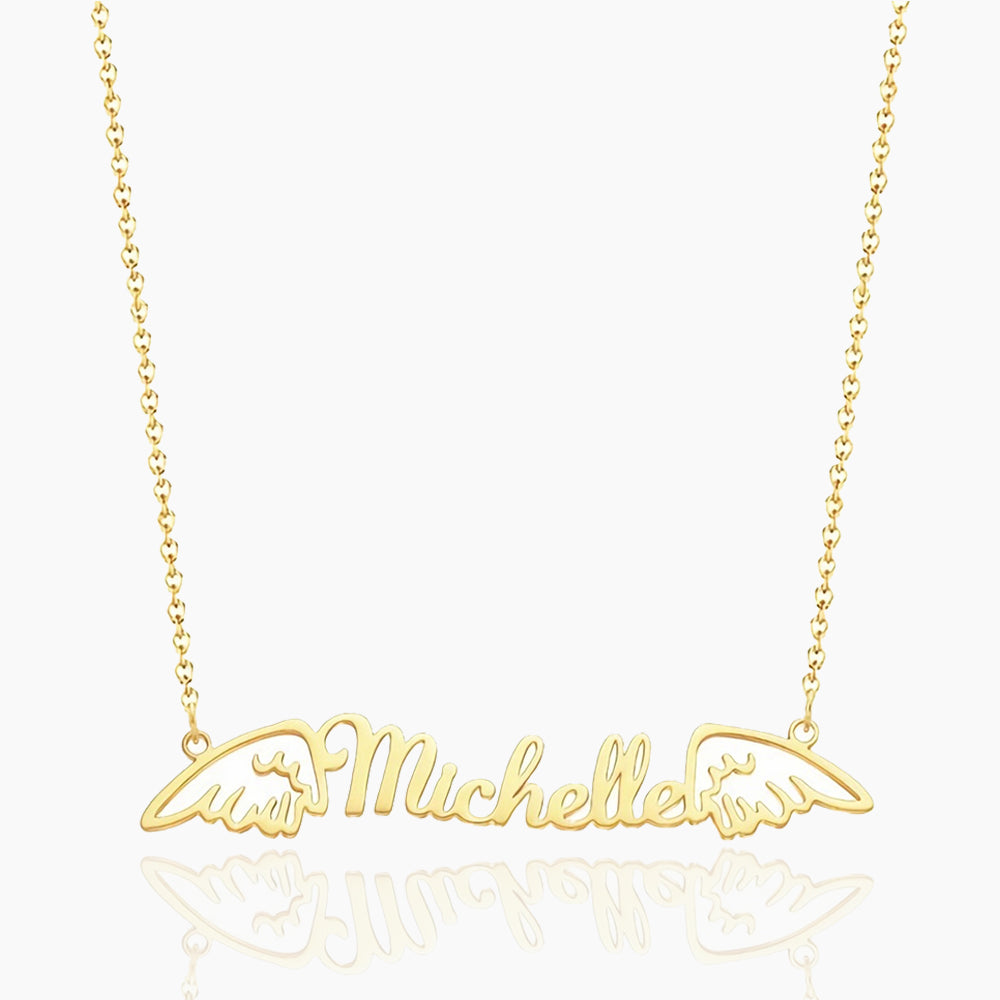 NAME ANGEL WINGS NECKLACE