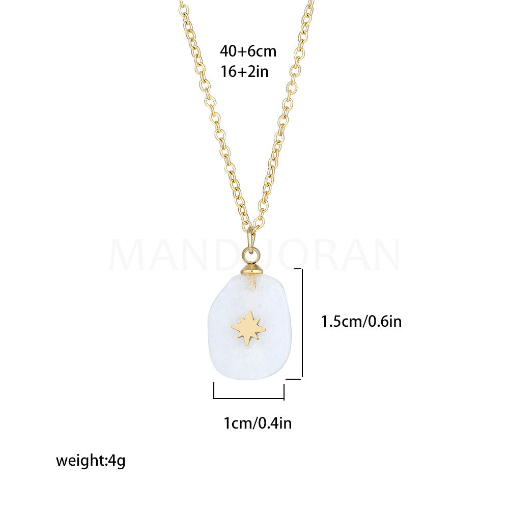 NATURAL STONE PENDANT NECKLACE