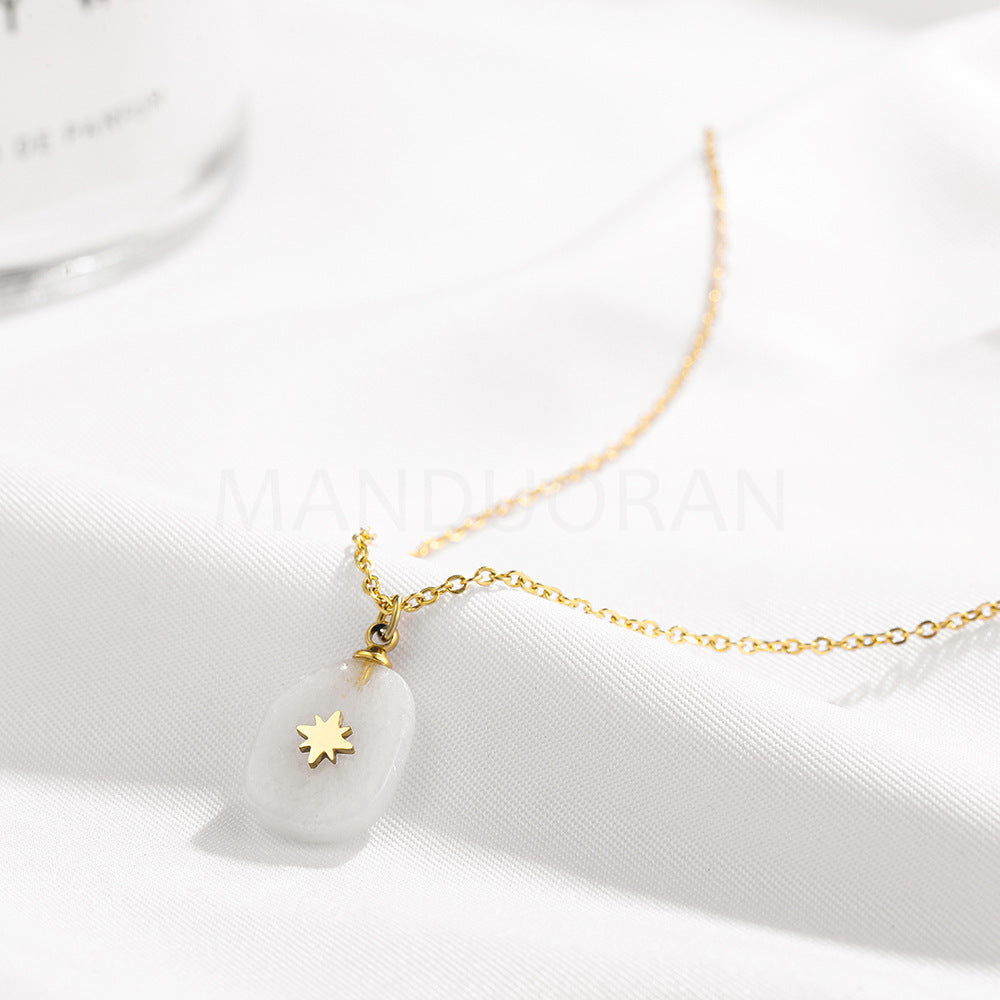 NATURAL STONE PENDANT NECKLACE
