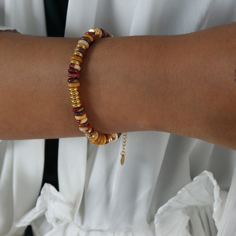 NATURAL STONE BEADED COLORFUL NECKLACE