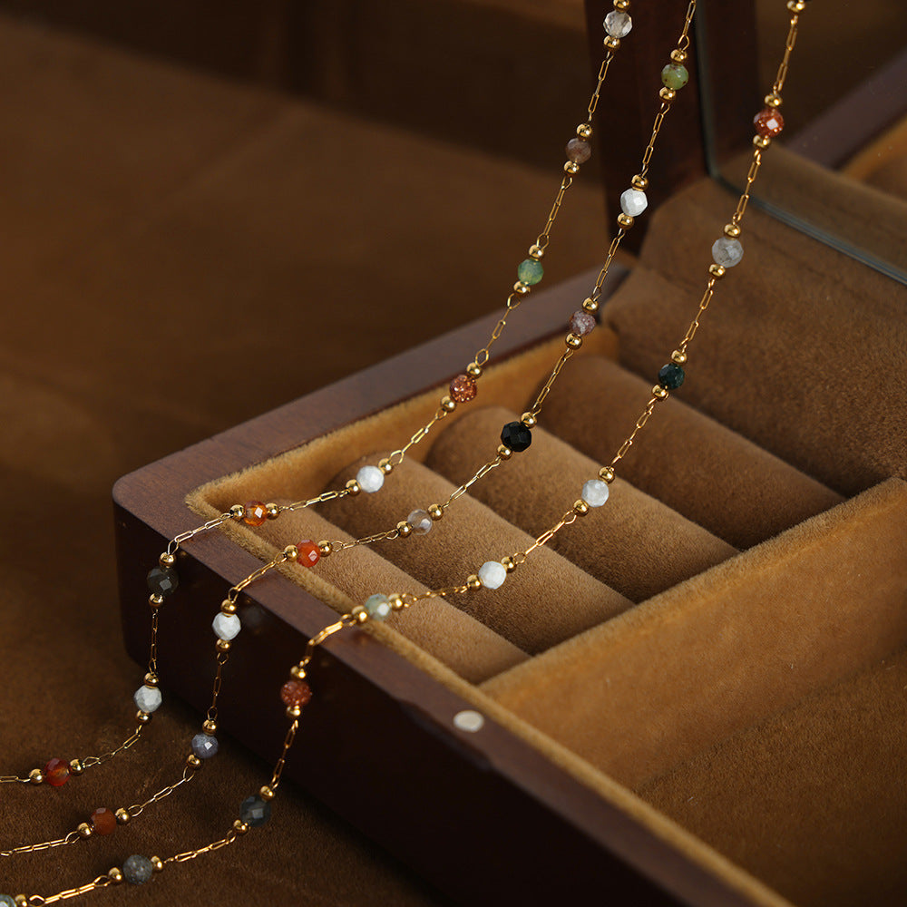 NATURAL STONE BEADED NECKLACE BRACELET