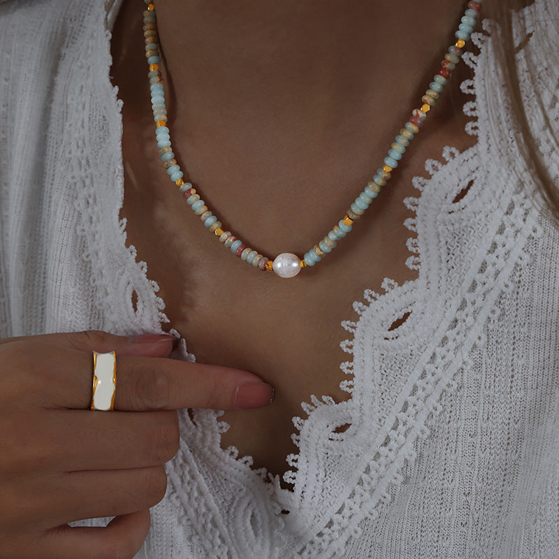 NATURAL STONE ROMANTIC NECKLACE