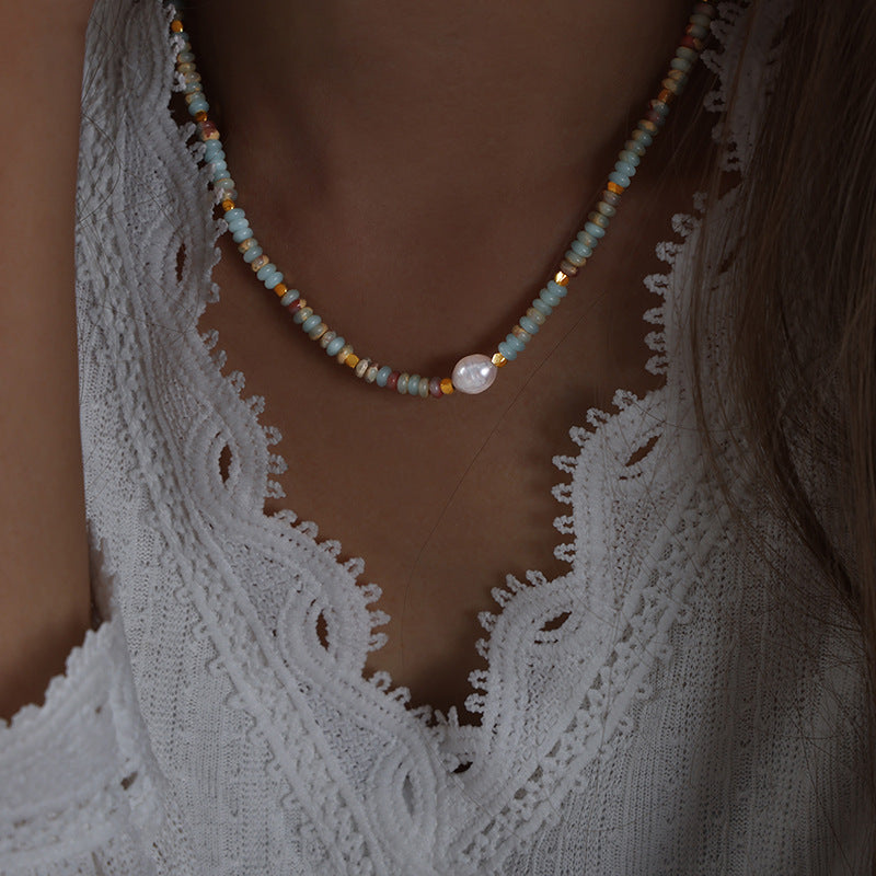 NATURAL STONE ROMANTIC NECKLACE