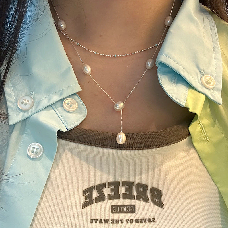 Natural pearl necklace