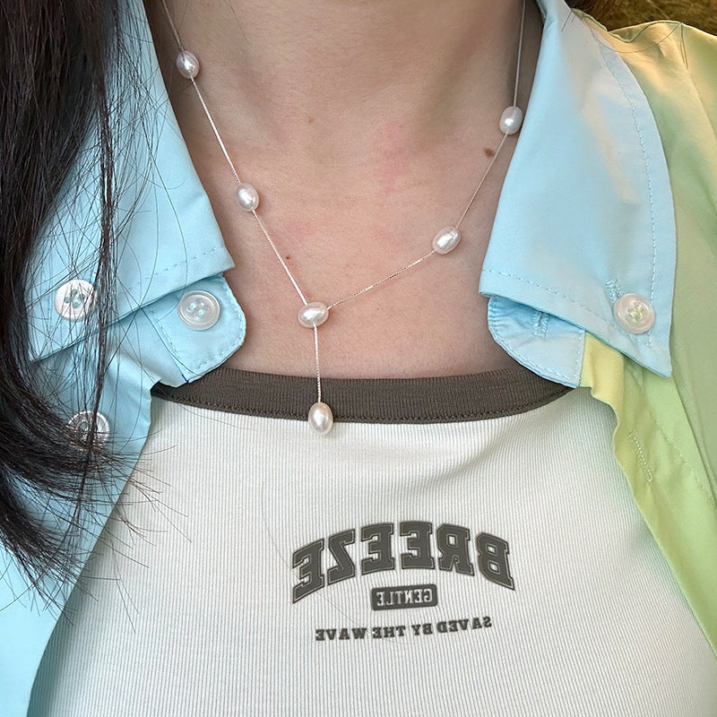 Natural pearl necklace