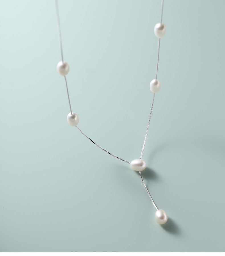 Natural pearl necklace