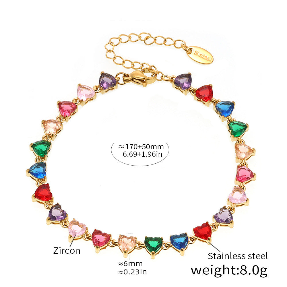 New Color Love Heart Bracelets