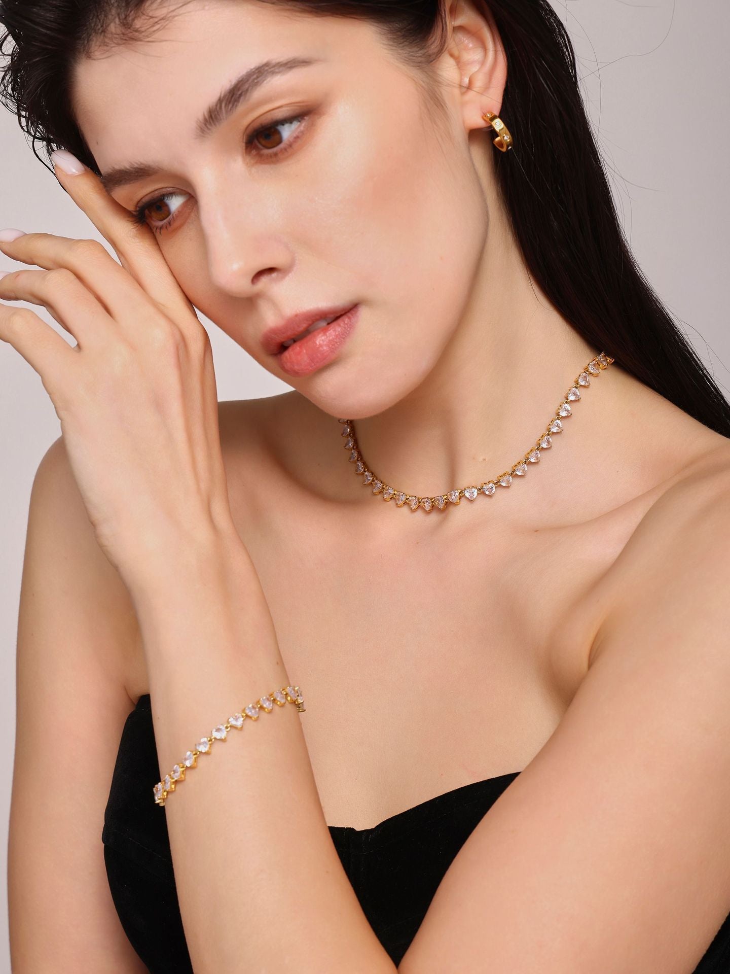 New Color Love Heart Clavicle Necklace