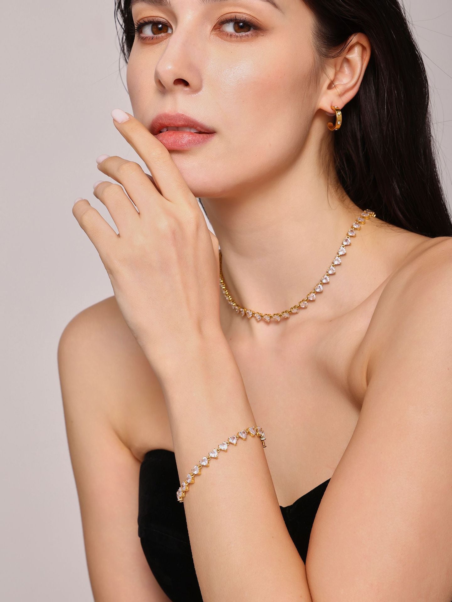 New Color Love Heart Clavicle Necklace