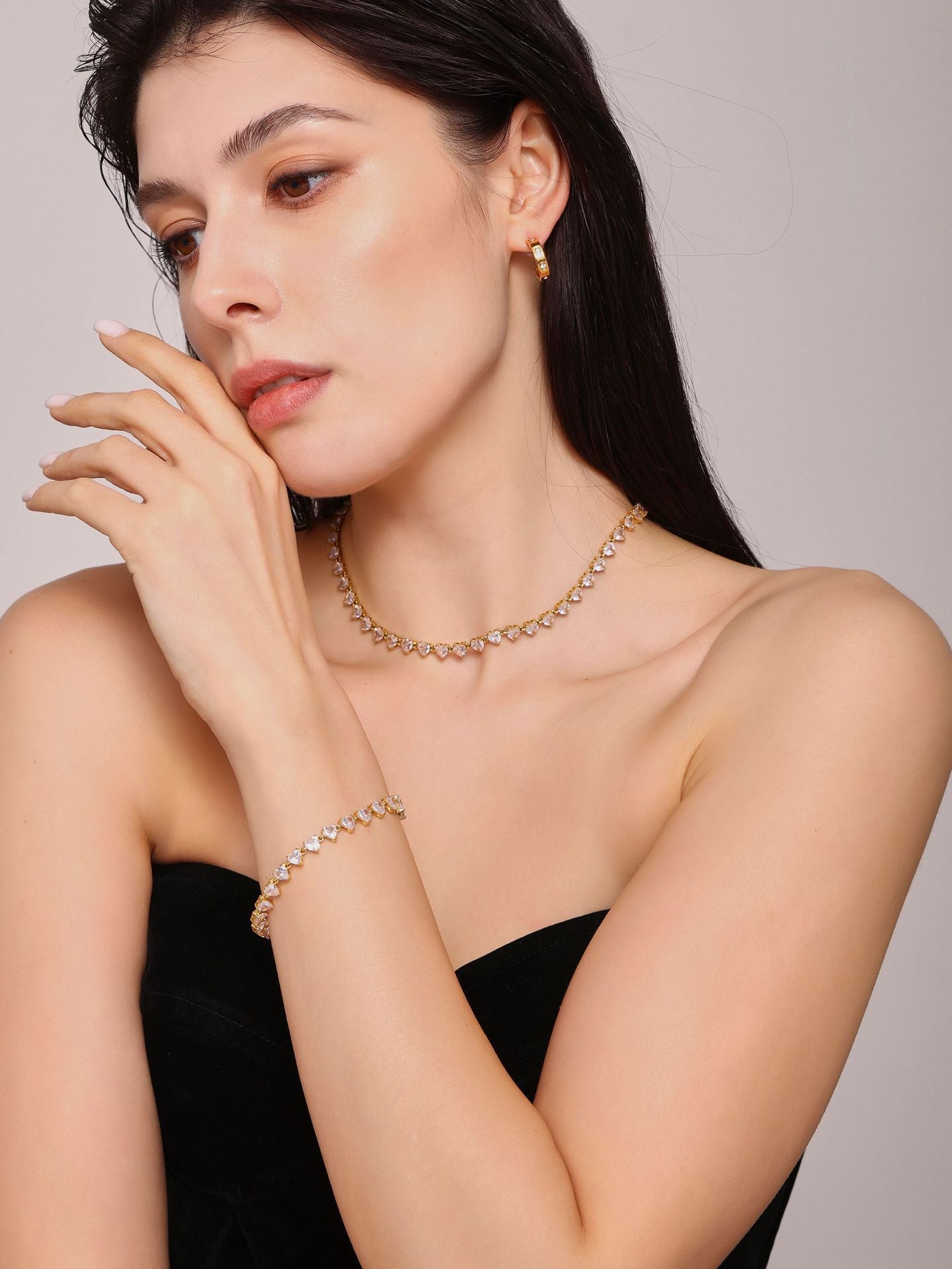 New Color Love Heart Clavicle Necklace