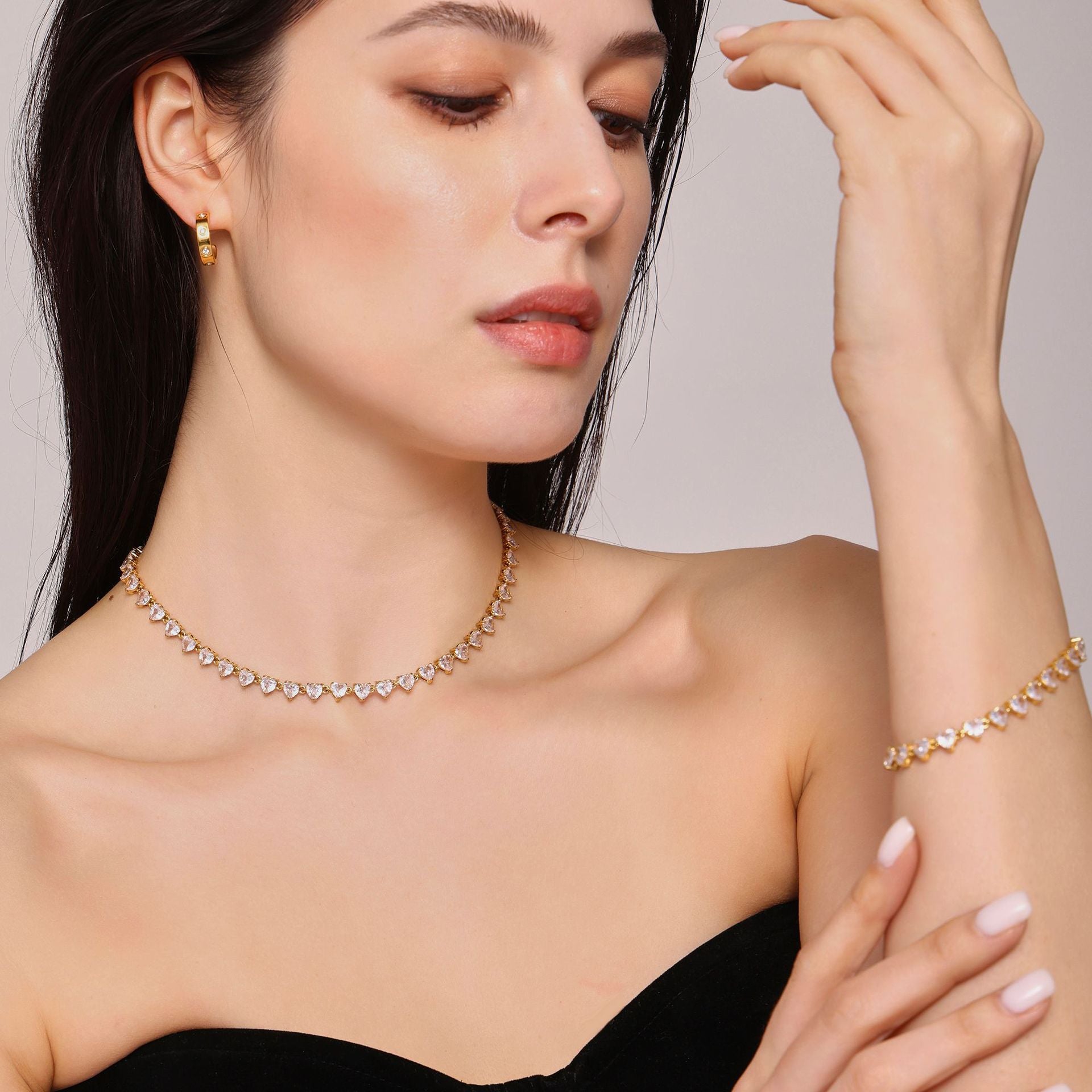 New Color Love Heart Clavicle Necklace