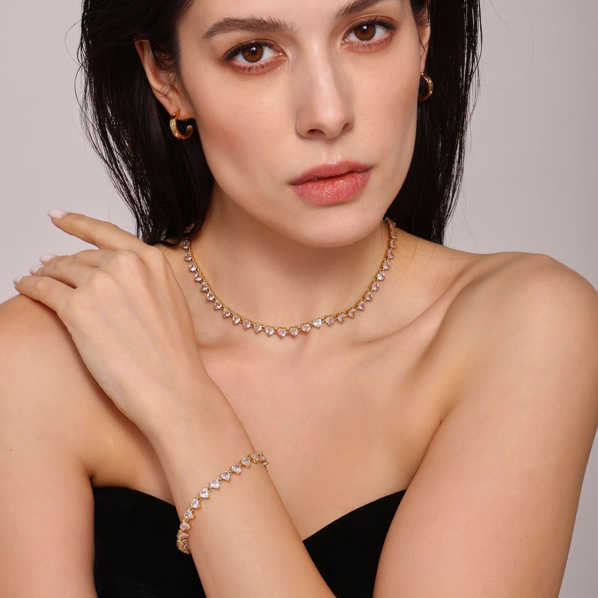 New Color Love Heart Clavicle Necklace