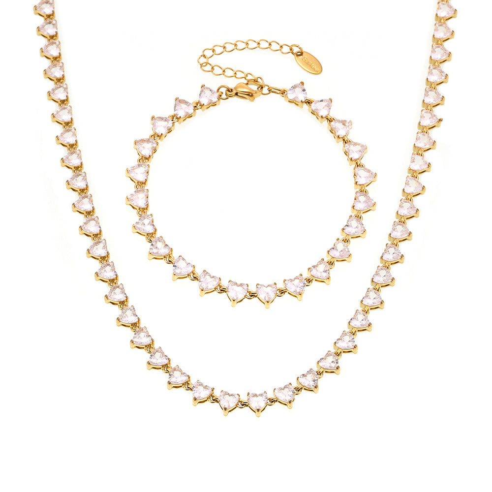 New Color Love Heart Clavicle Necklace