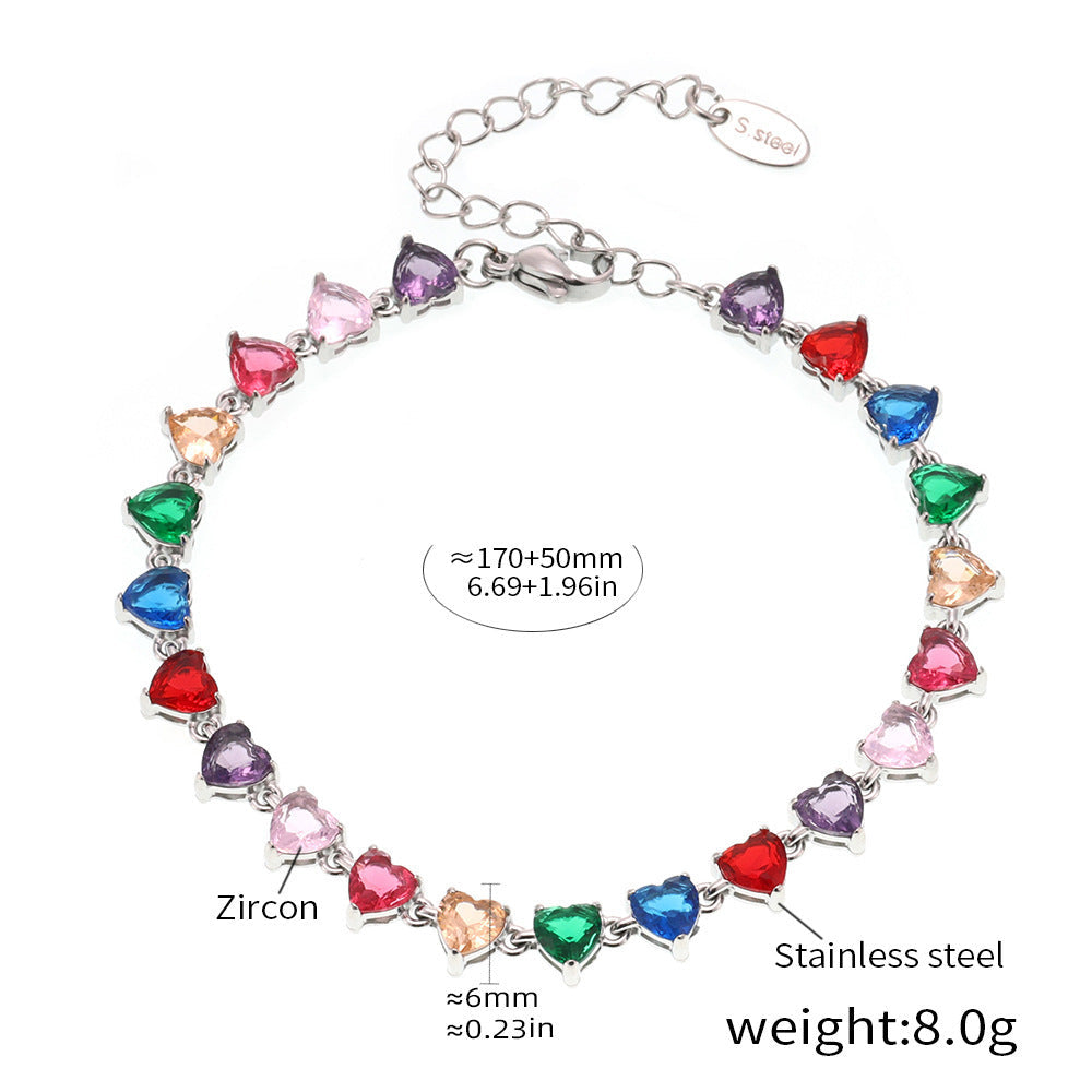 New Color Love Heart Bracelets