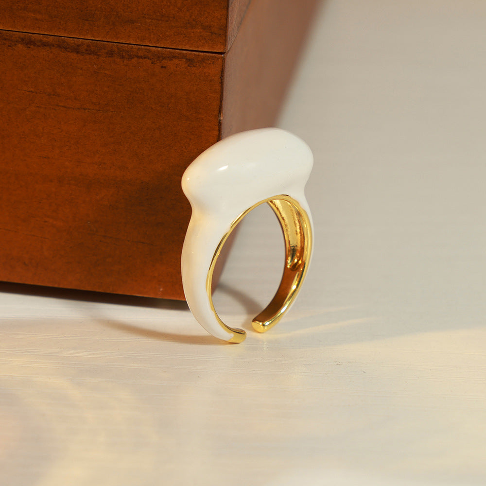 New Retro Teardrop Shape Open Ring