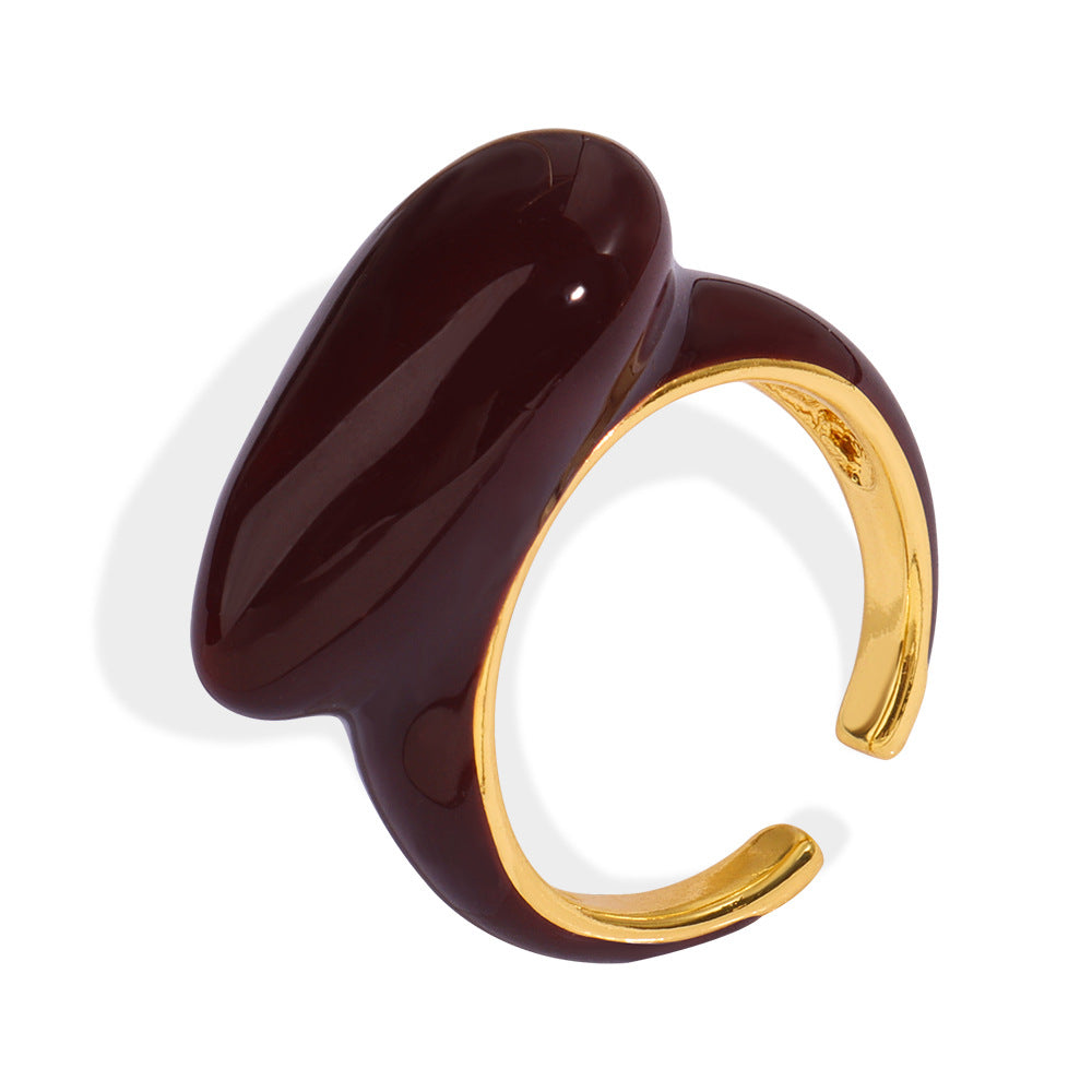 New Retro Teardrop Shape Open Ring