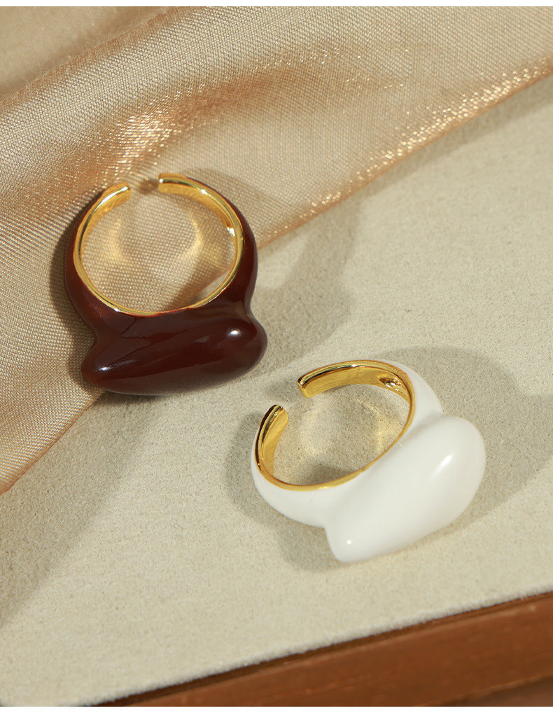 New Retro Teardrop Shape Open Ring