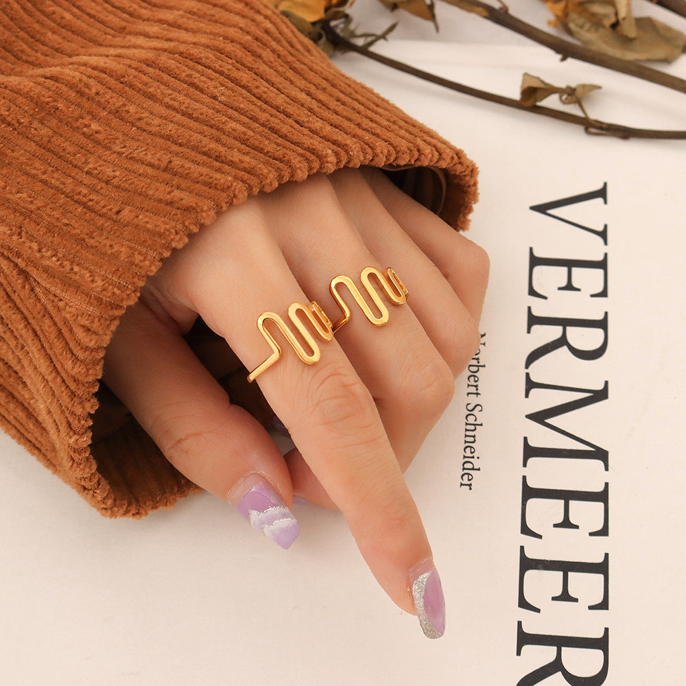 Niche U-shaped ECG open ring