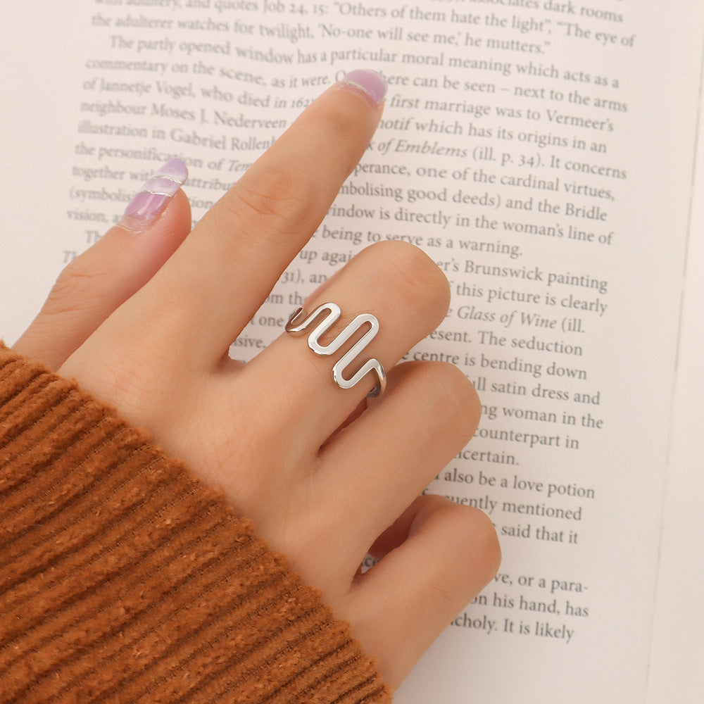 Niche U-shaped ECG open ring