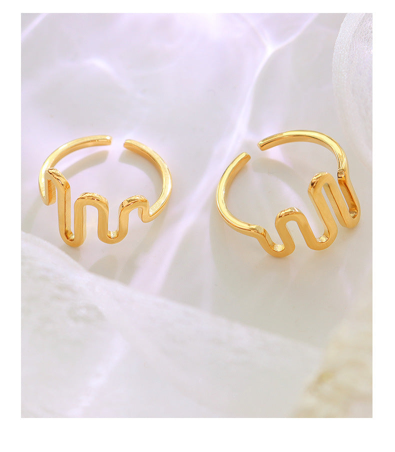 Niche U-shaped ECG open ring