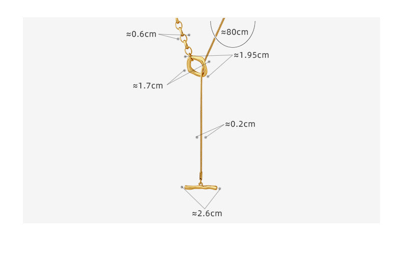 OT buckle adjustable length chain necklace