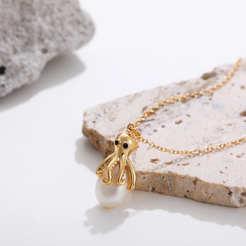 OCTOPUS JELLYFISH PENDANT DAINTY NECKLACES