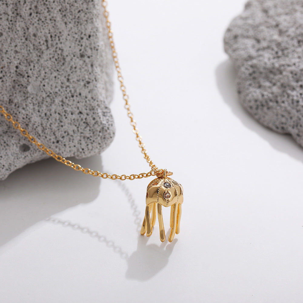 OCTOPUS JELLYFISH PENDANT DAINTY NECKLACES