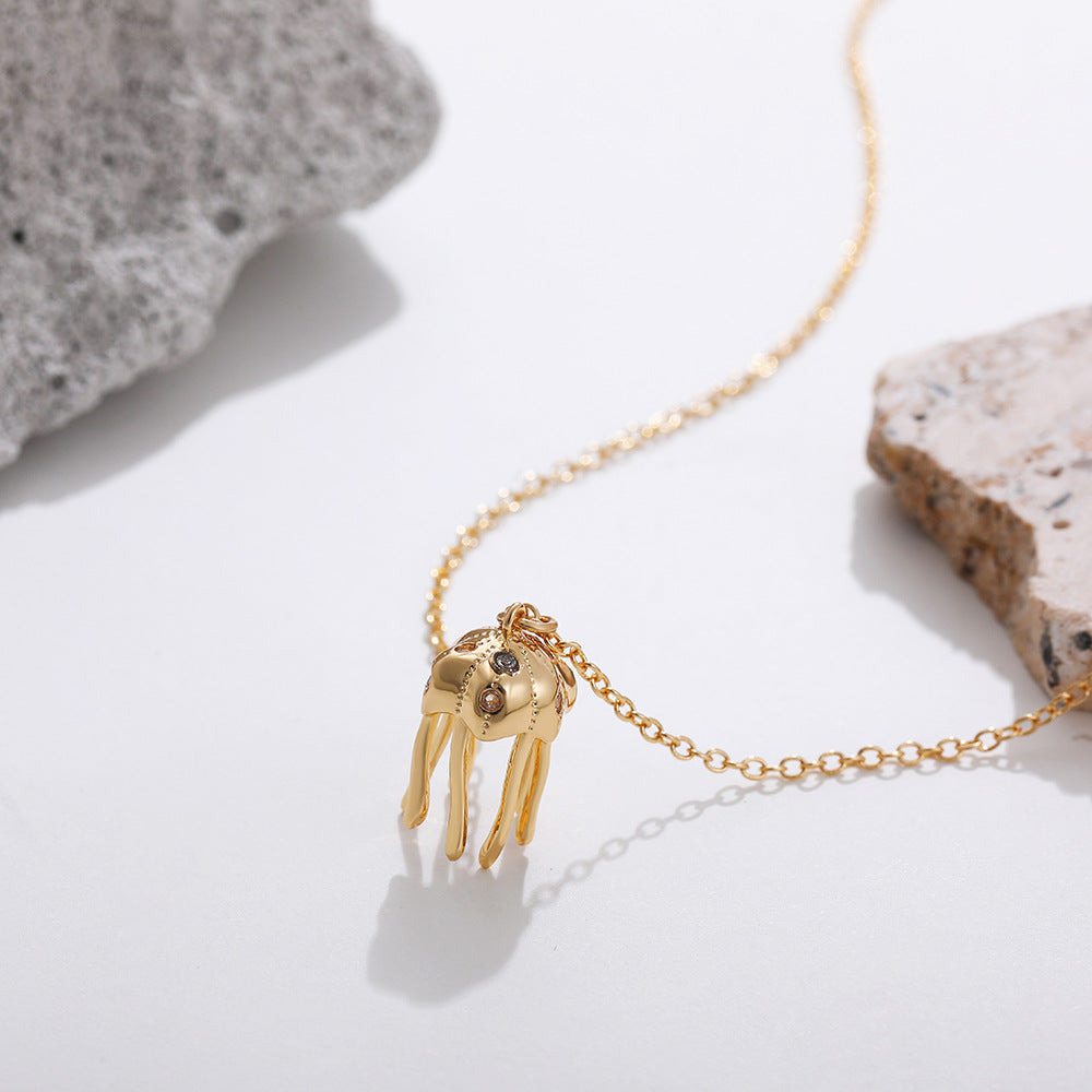 OCTOPUS JELLYFISH PENDANT DAINTY NECKLACES