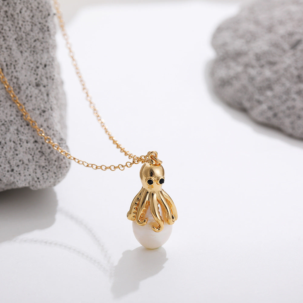 OCTOPUS JELLYFISH PENDANT DAINTY NECKLACES