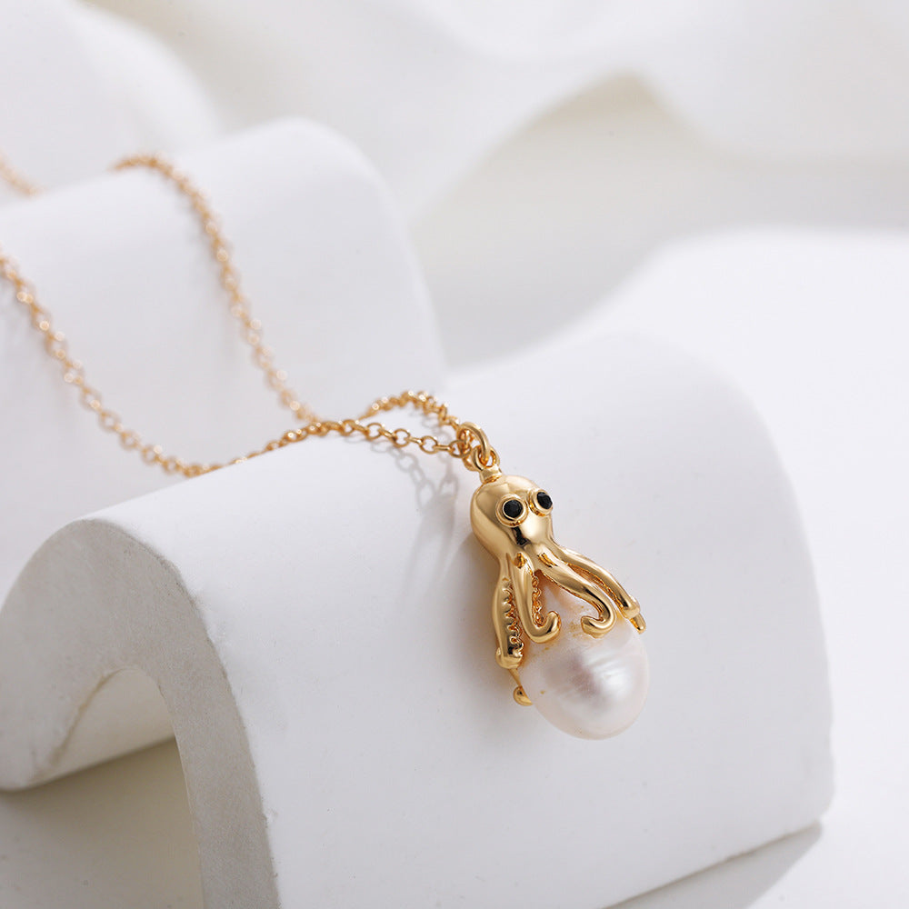 OCTOPUS JELLYFISH PENDANT DAINTY NECKLACES