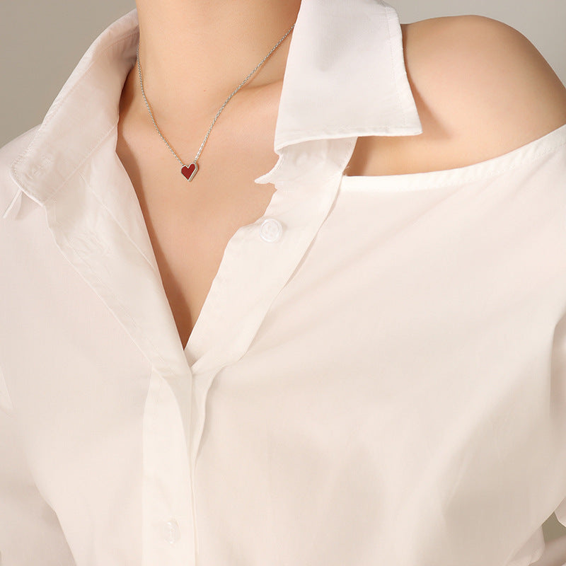 PEACH HEART NECKLACE