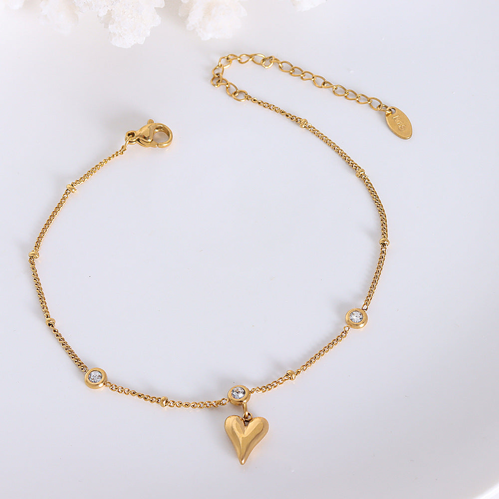 PEACH HEART ANKLET