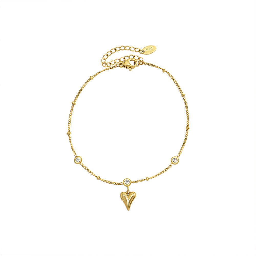 PEACH HEART ANKLET