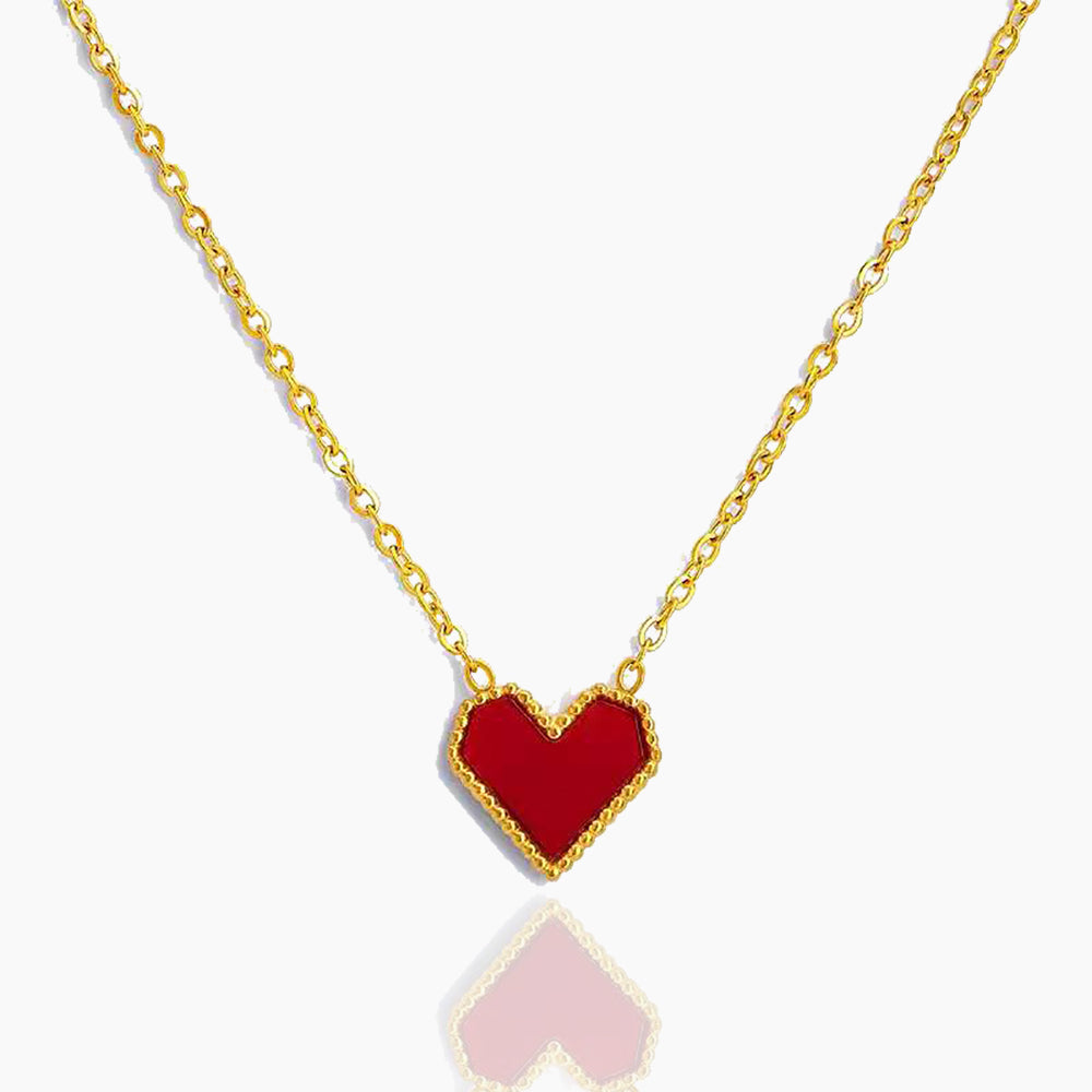PEACH HEART NECKLACE