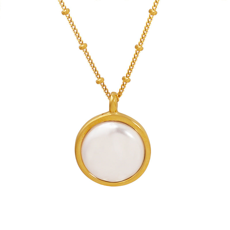 PEARL DOUBLE-SIDED PENDANT NECKLACE