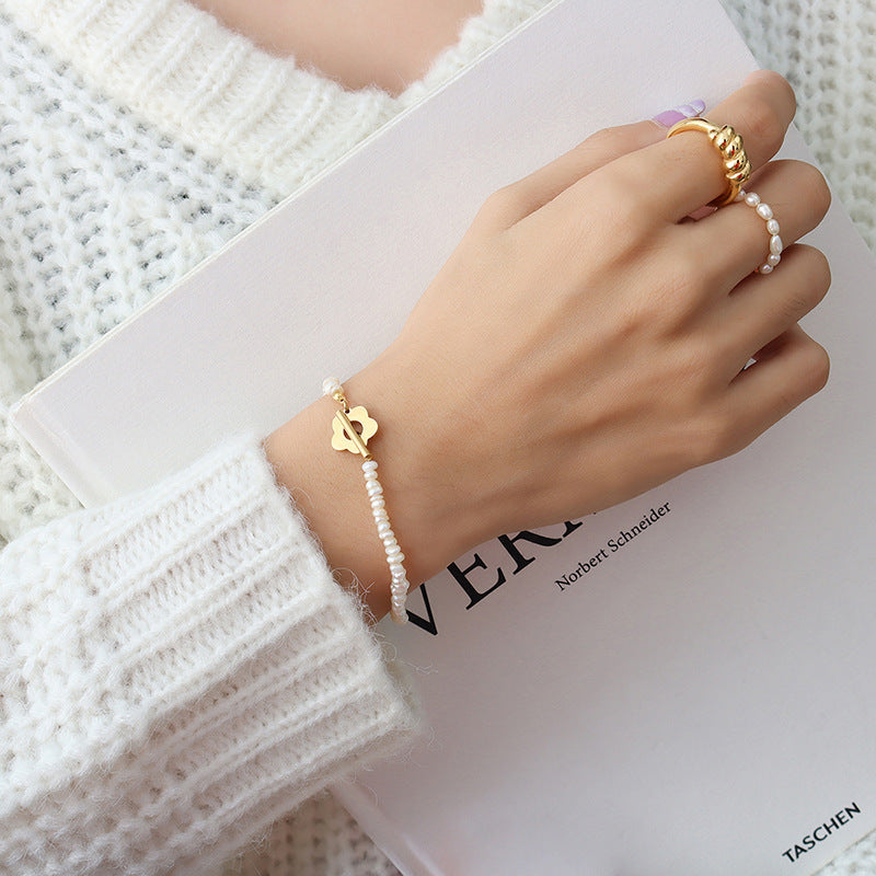 PEARL FLOWER BRACELET