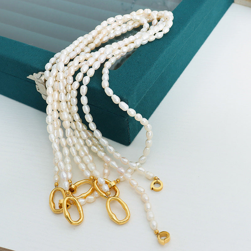 PEARL BEADED COLLARBONE NECKLACE