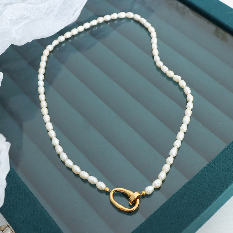 PEARL BEADED COLLARBONE NECKLACE