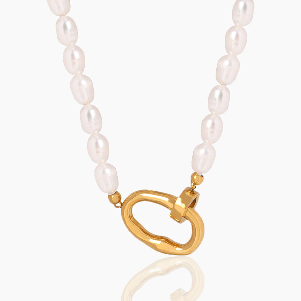 PEARL BEADED COLLARBONE NECKLACE